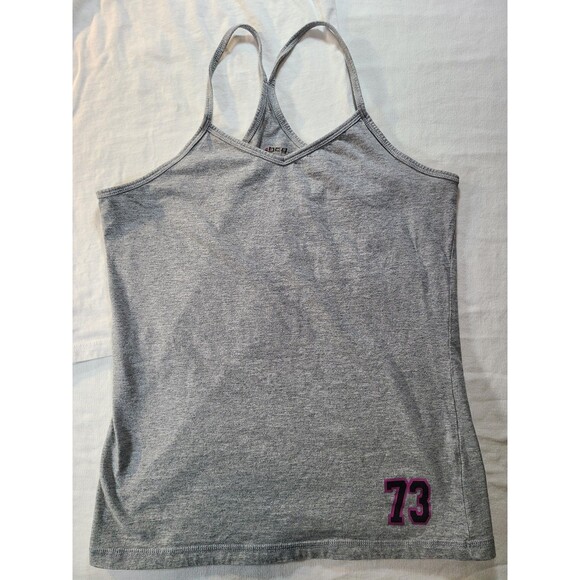 BCG 2-Pack Cotton Spaghetti Strap Tanks Medium Sporty Graphic Detail Gray/White - Picture 2 of 10